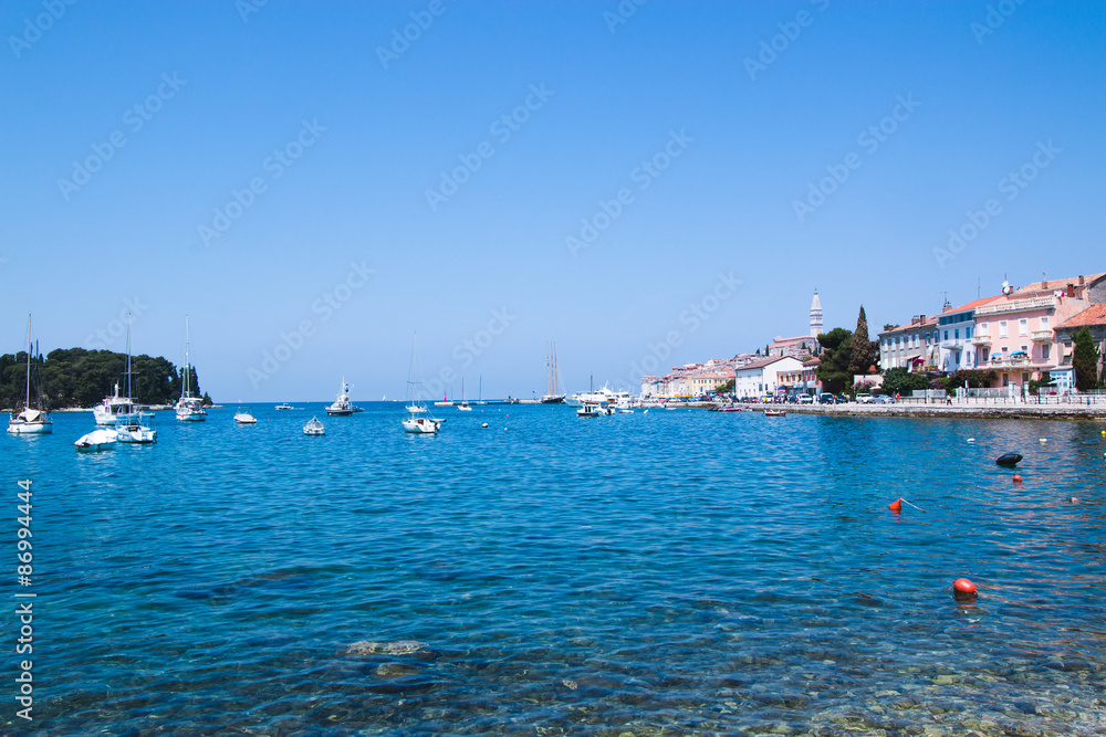 Fototapeta premium Old town, Rovinj harbour, Croatia