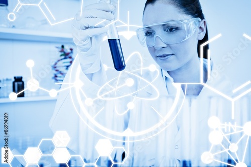 Composite image of science graphic