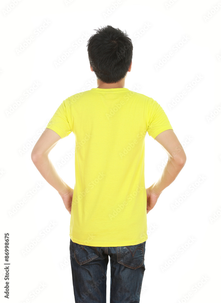 man with blank t-shirt man with blank t-shirt