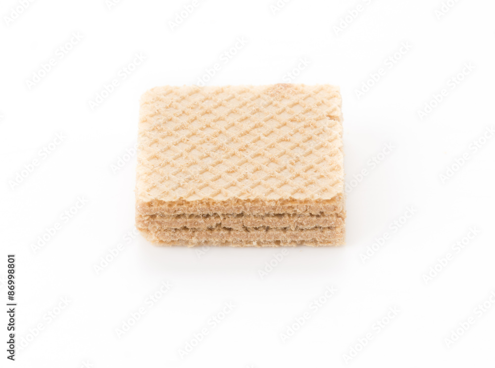 coffee wafer on white background coffee wafer on white background