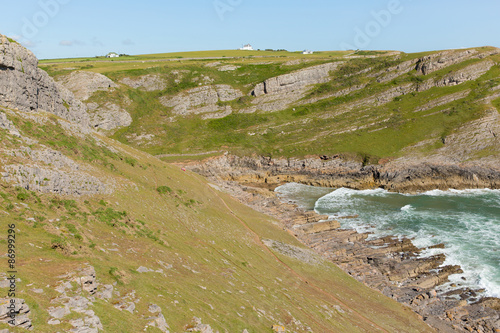 Mewslade Bay The Gower Wales UK near Rhossili  photo