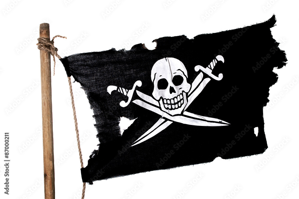 Fototapeta premium Macha flagą piratów