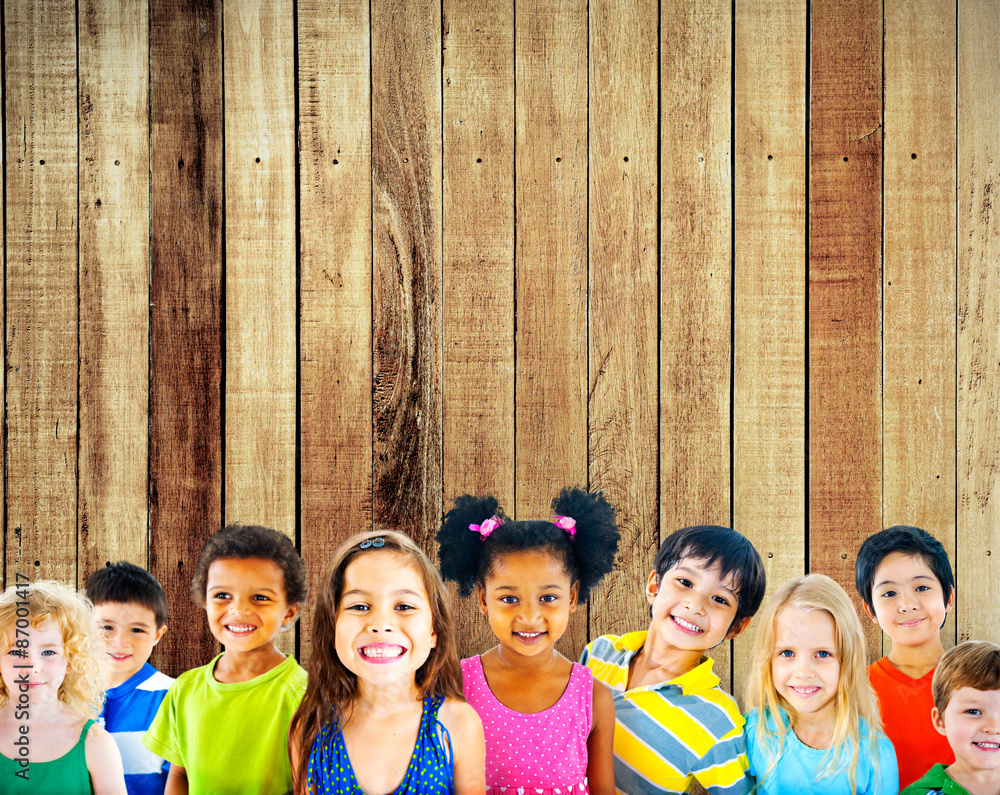 Diversity Children Friendship Innocence Smiling Concept Diversity Children Friendship Innocence Smiling Concept