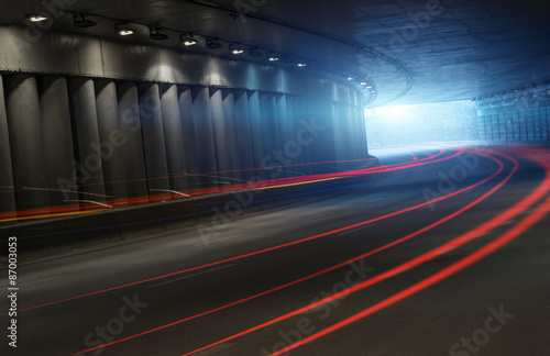 Traffic in tunnel