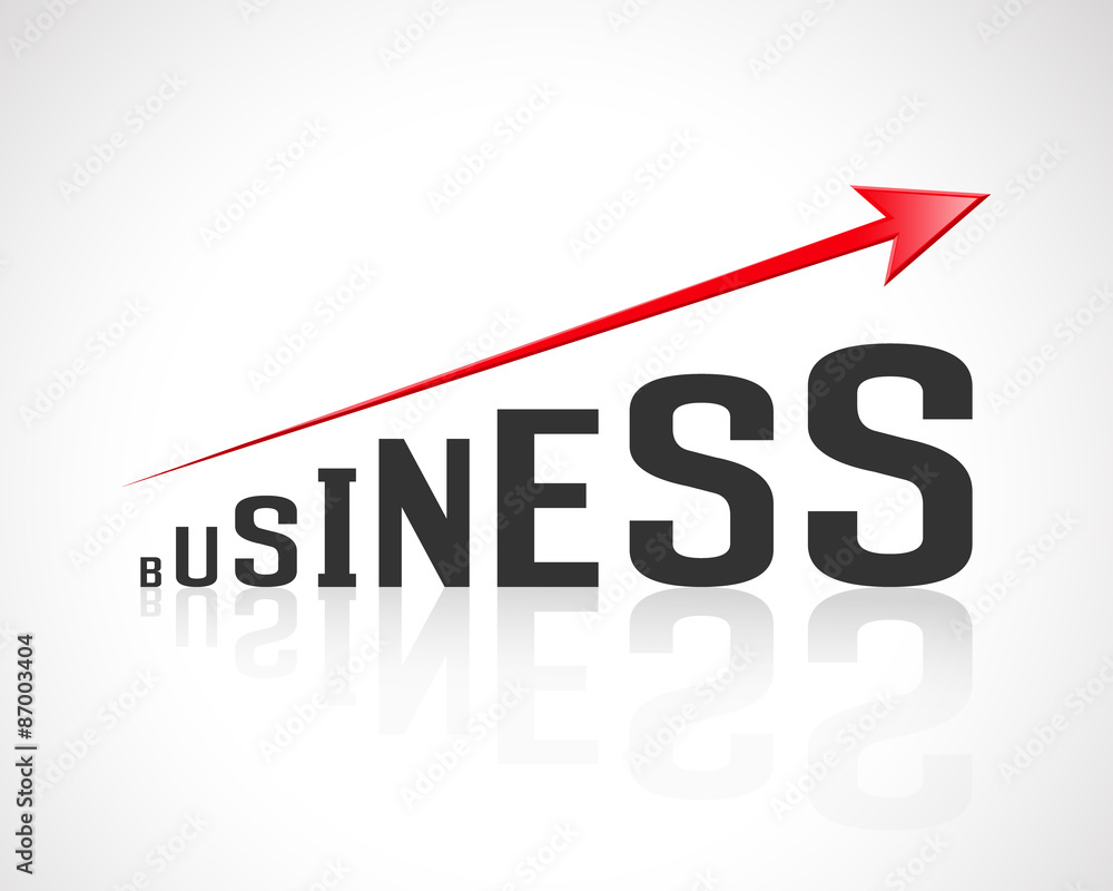 Business improvement and success concept with red arrow. Business improvement and success concept with red arrow.