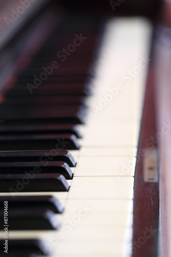 piano keys and wood grain