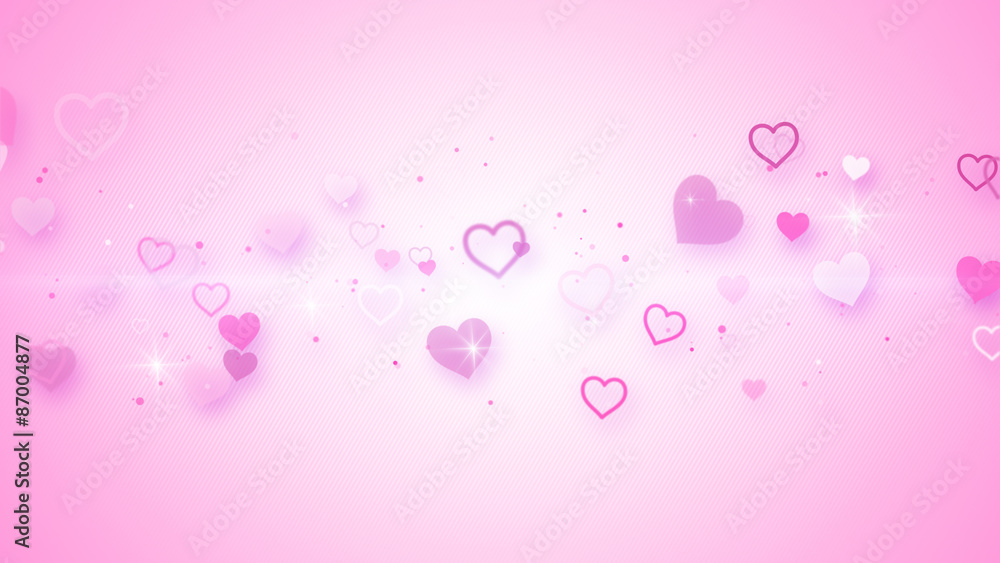 pink elegant hearts