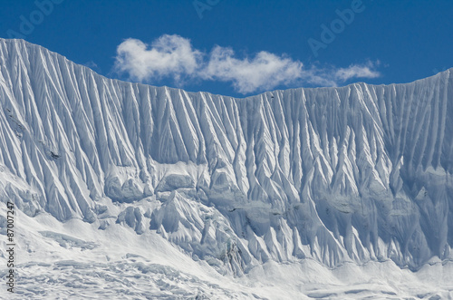 Ice wall near Chuckhung village in Everest region photo