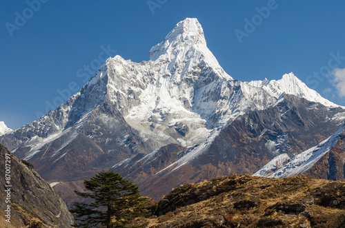Gorgeous Ama Dablam in Nepal Khumbu region photo
