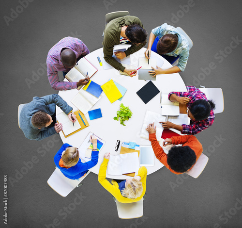 Group of Diverse People Working in a Team Concept