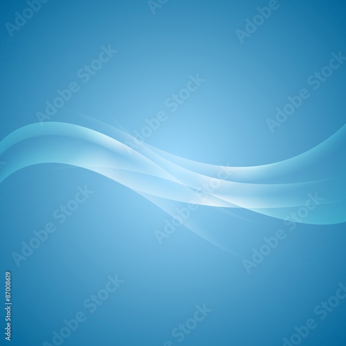 Shiny blue wavy abstract background