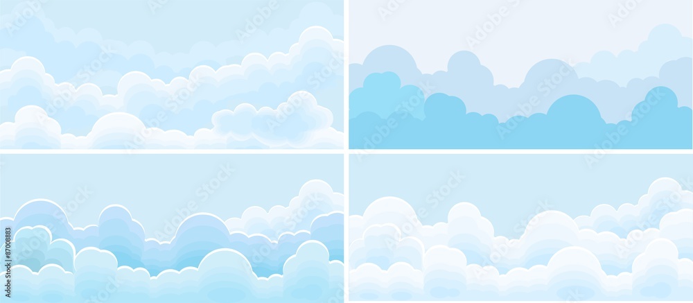 Fototapeta premium Sky and cloud set