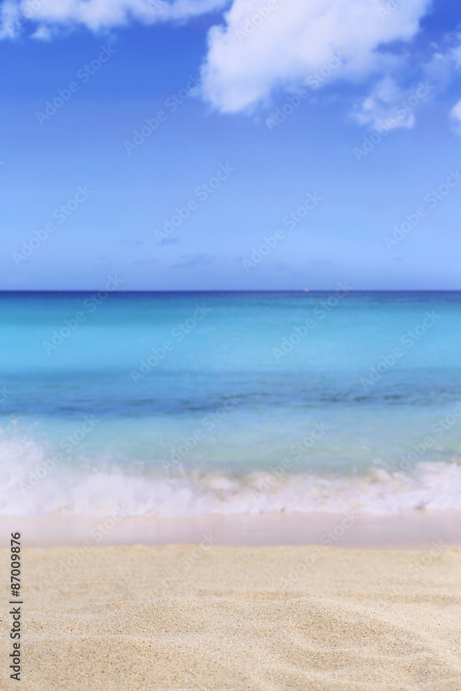 Strand Szene Hintergrund im Sommer, Urlaub mit Meer