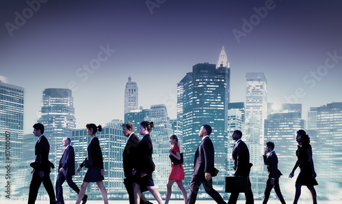 Business People Commuter Cityscape Team Concept