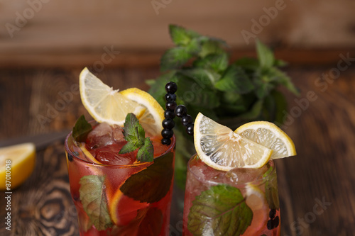 Blueberry mojitos photo