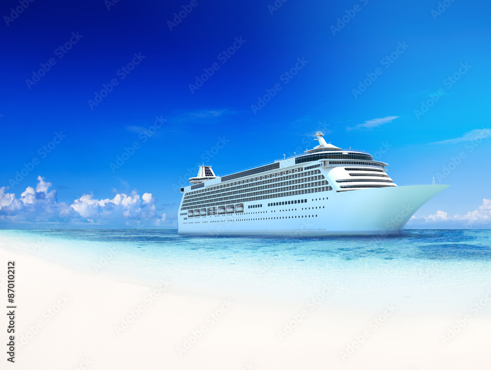 Cruise Destination Ocean Summer Island Concept - obrazy, fototapety, plakaty 