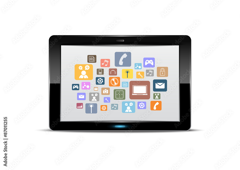 tablet computer and application button tablet computer and application button