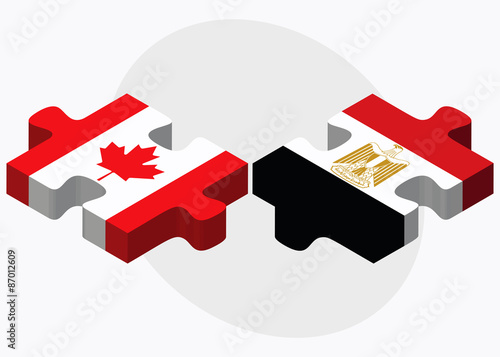 Canada and Egypt Flags