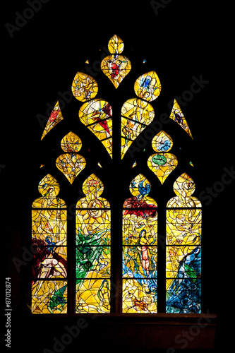 Obraz na plátně Stained glass in Saint Etienne de Metz Cathedral, France
