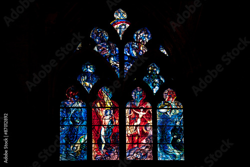 Obraz na plátně Stained glass in Saint Etienne de Metz Cathedral, France