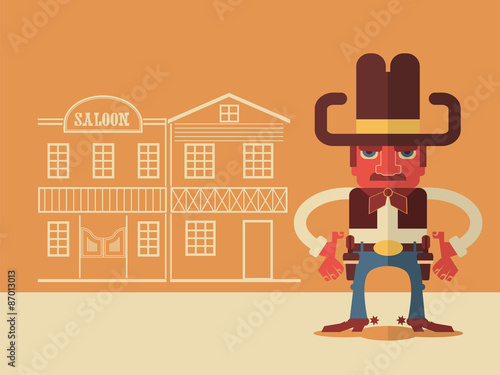 Cowboy with guns
