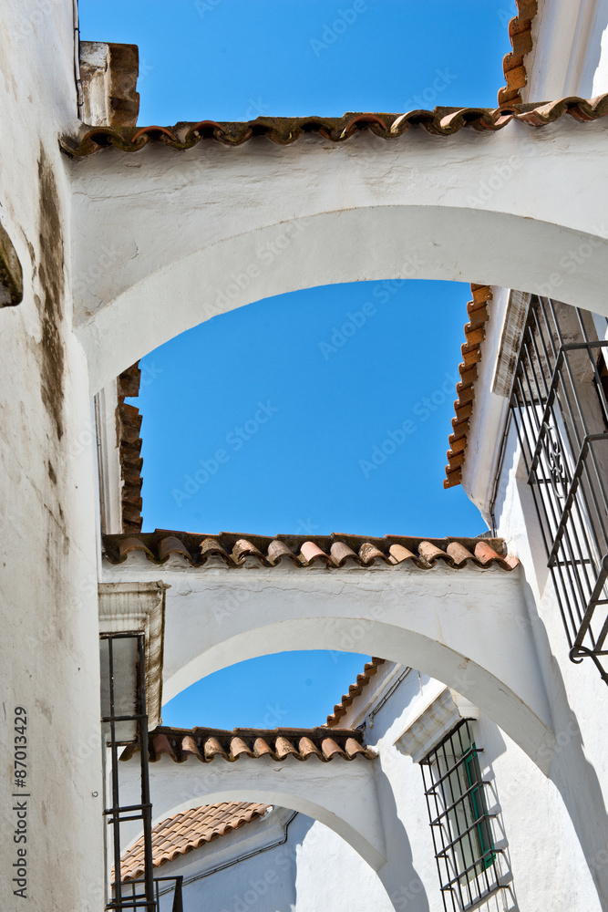White Andalusia style street in Poble Espanyol