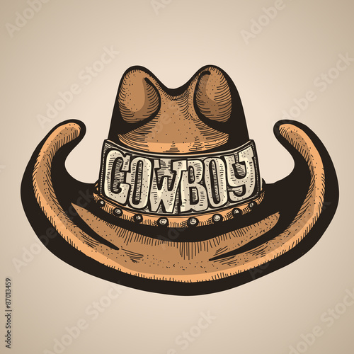 Cowboy hat.Vector illustration isolated foe design