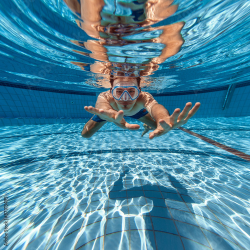 man in swimming pool