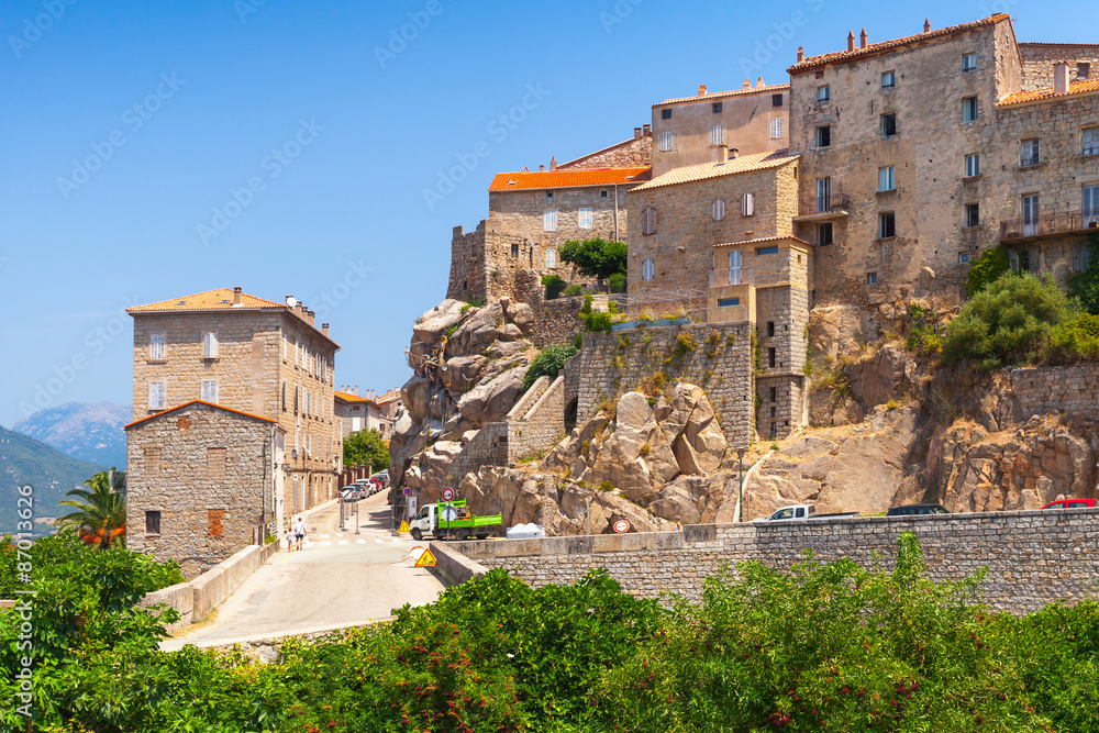 Old town landscape, Sartene, Corsica, France