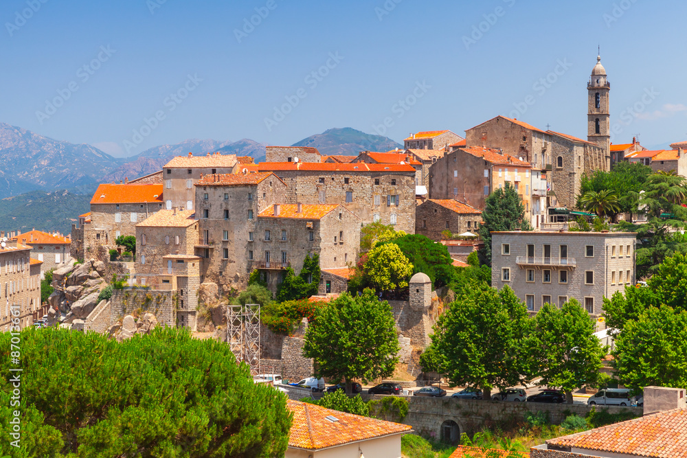Old town landscape, Sartene, Corsica