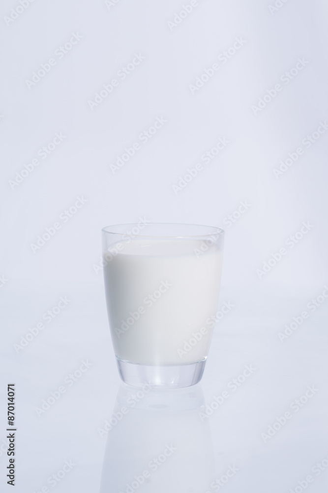 Milk in the glass. Milk in the glass.
