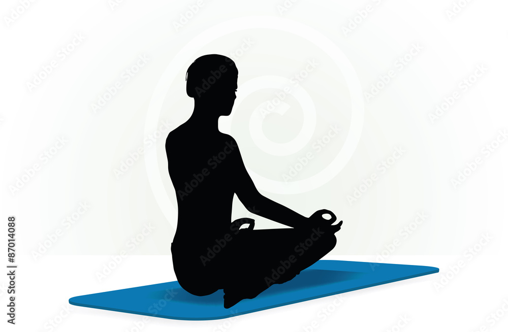 Yoga pose isolated on white background Yoga pose isolated on white background