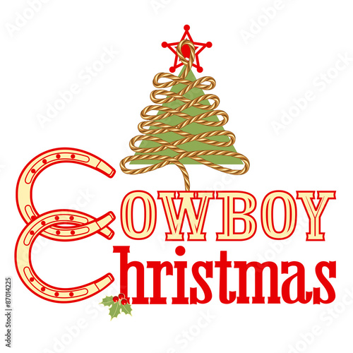 Cowboy Christmas text