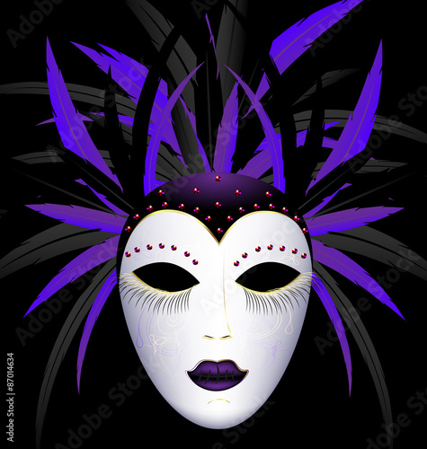 carnival purple dark mask