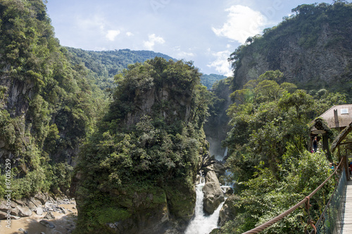 Pailon del Diablo and its waterfall, Banos, Ecuador
