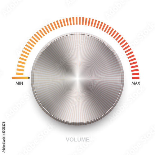 Metal volume sound button.