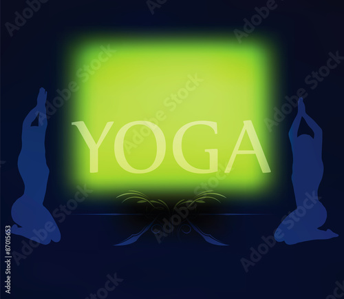 Yoga on blurred background