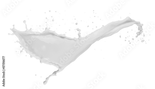 milk splash isolated on the white background