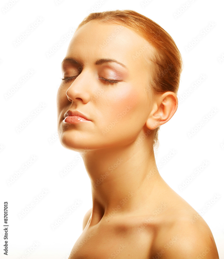 Beautiful young female face Beautiful young female face