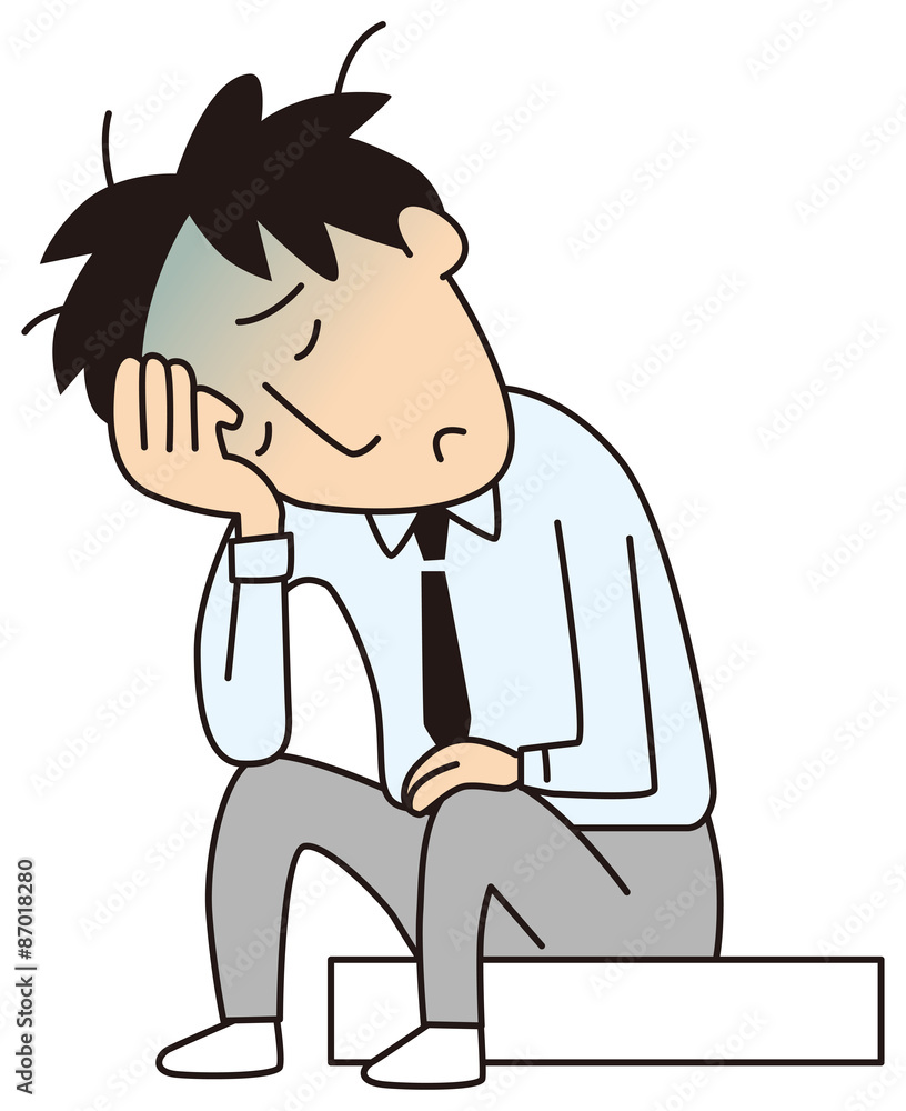 悩むビジネスマン