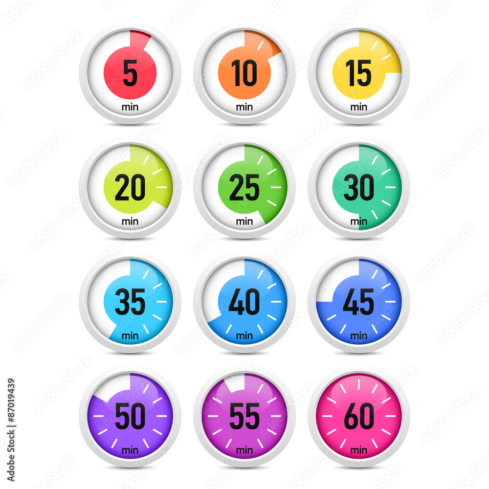 Set of colorful timers Set of colorful timers