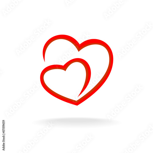 Two hearts logo
