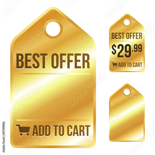 Gold Price Label - Sale Tag
