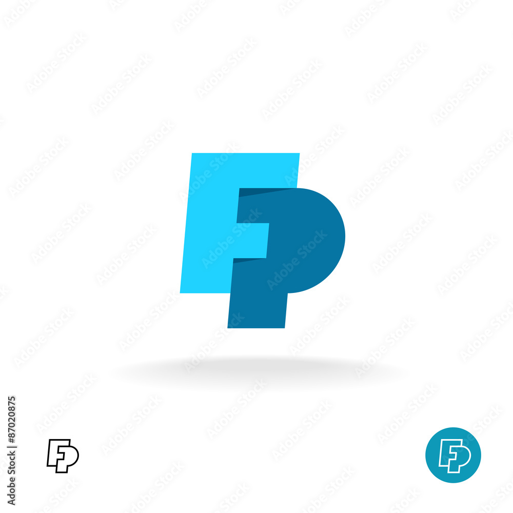 F and P letters logo F and P letters logo