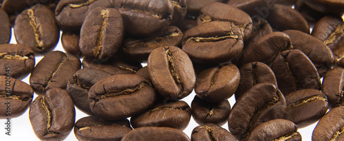 Coffee beans in closeup