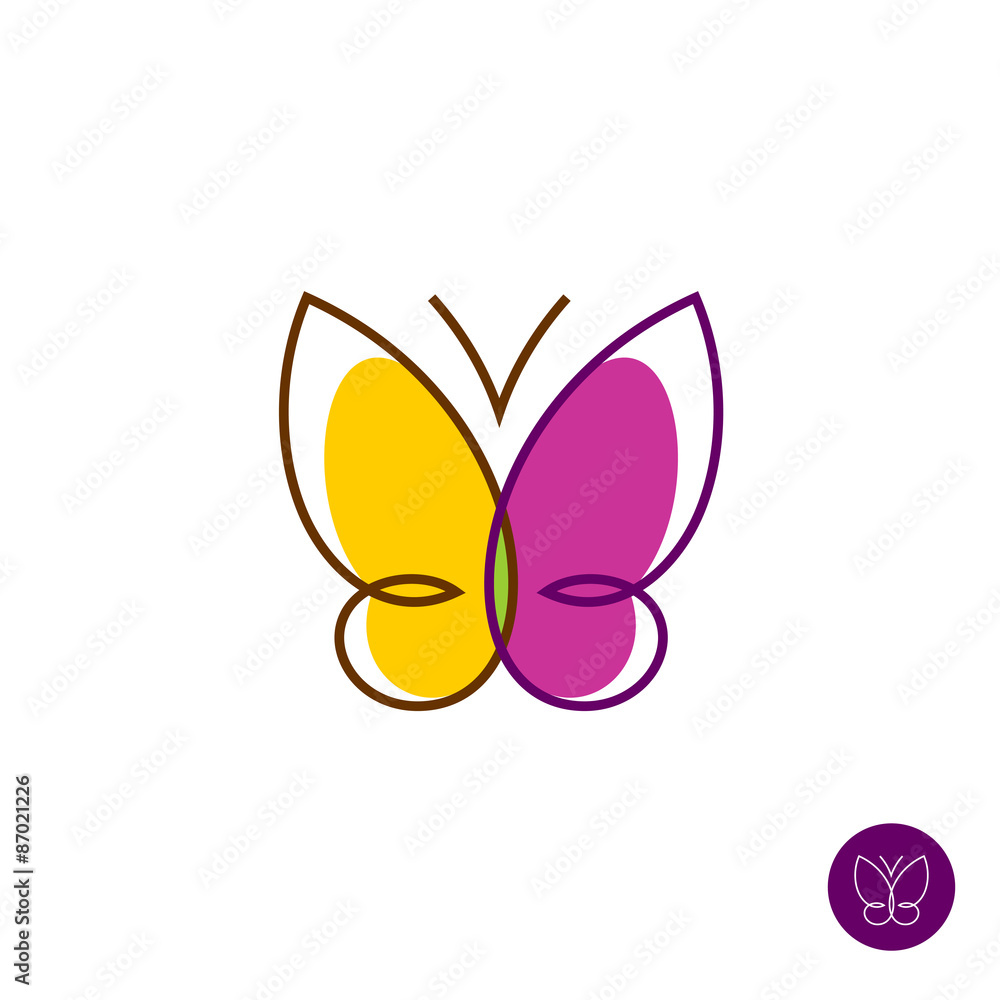 Butterfly linear logo