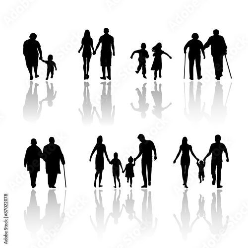 Family's Silhouette. vector file