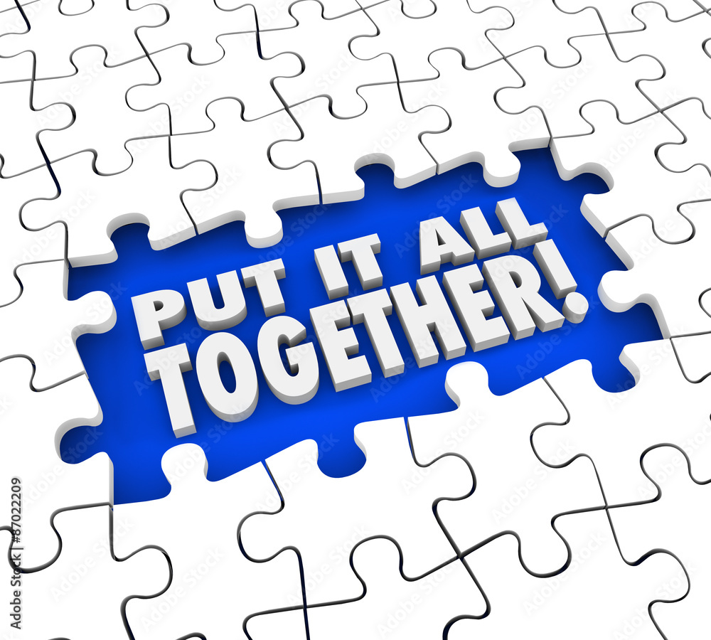 Put It All Together Puzzle Pieces Solve Mystery Problem Put It All Together Puzzle Pieces Solve Mystery Problem