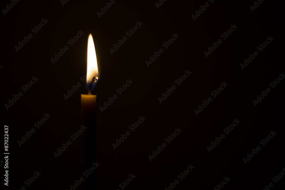candle light in the dark, space for caption candle light in the dark, space for caption
