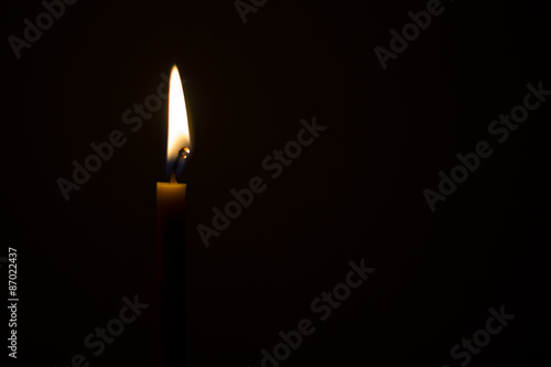 candle light in the dark, space for caption